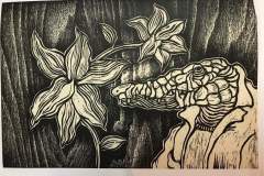 Piel de Cocodrilo - Grabado en madera