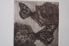 Como mi sombra - Aguafuerte y aguatinta