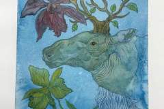 Monchy y Wylie (México - Canadá) - Grabado acuareleado