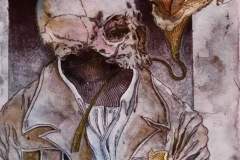 Naturaleza Muerta - Grabado acuareleado