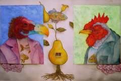 La Carcel es Pera - Acuarela, tinta china y acrílico