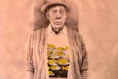 Hombre acuario - Grafito y lápiz-de-color