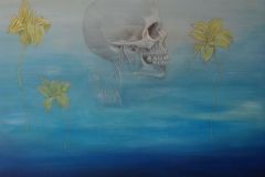 Muerte etérea - Acrílico y grafito sobre madera