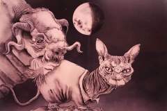 Los Mutantes - Acuarela, tinta china y aerógrafo